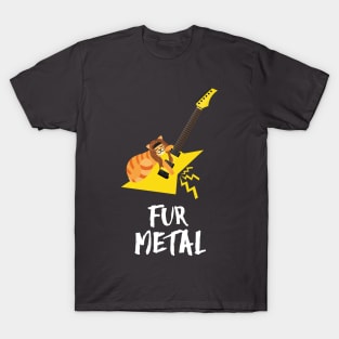 Retro Electric Guitar Cat | Funny Heavy Metal | Gift Ideas T-Shirt